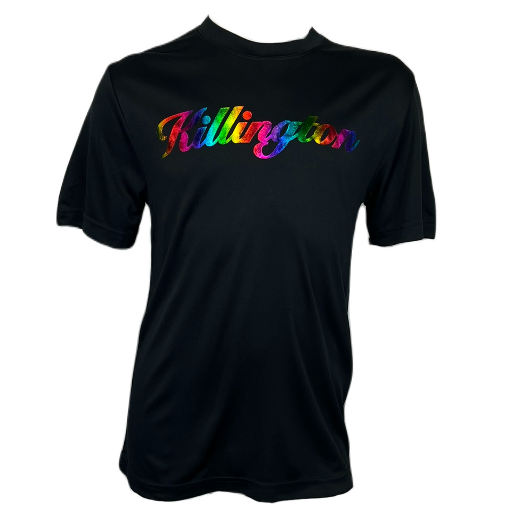 Killington Rainbow Youth Tech Sport TShirt-Black-Killington Sports