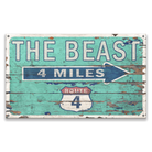 Killington Route to The Beast Metal Sign-The Beast-Killington Sports