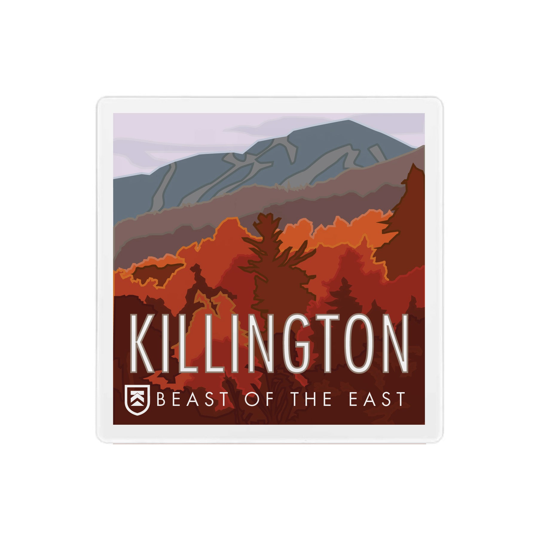 Killington Seasons Ceramic Coasters-Killington Autumn - Beast of the East-Killington Sports