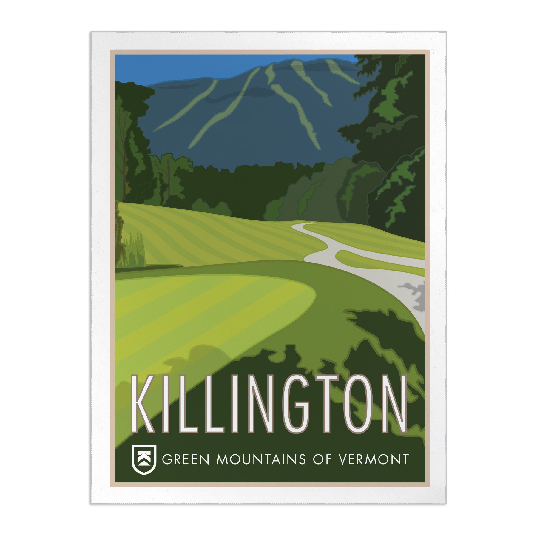 Killington Seasons Notecards-Killington Summer - Green Mountains-Killington Sports
