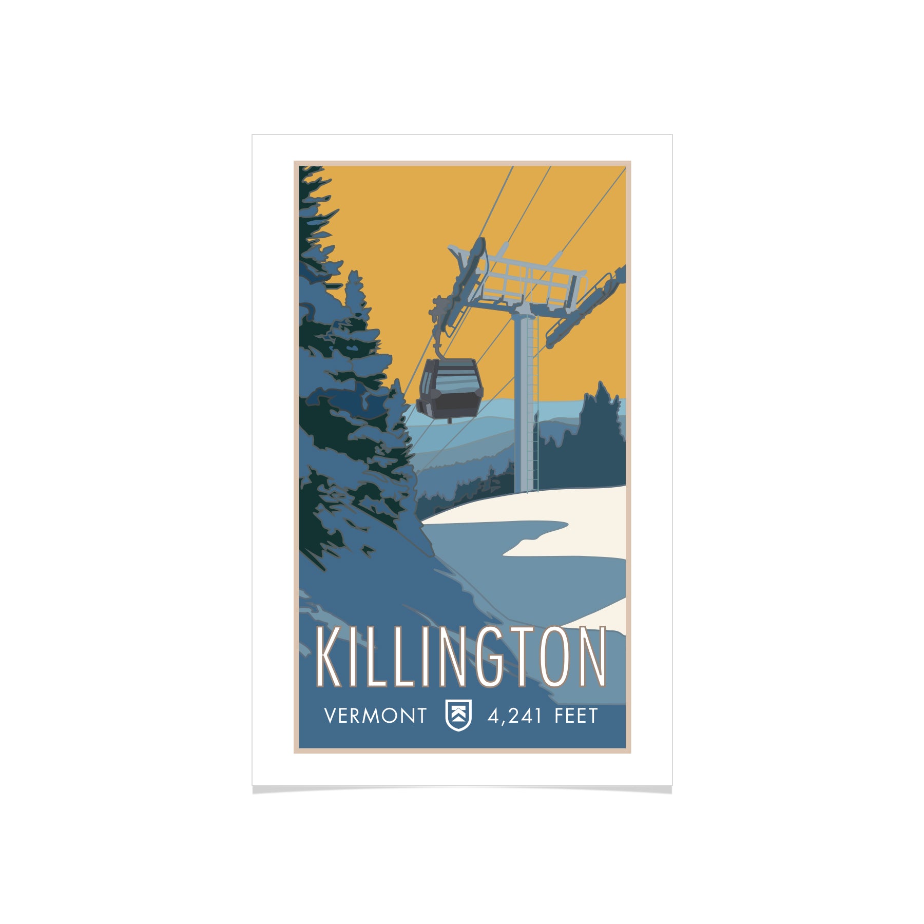 Killington Seasons PeelGood Stickers-Killington Winter - 4,241'-Killington Sports