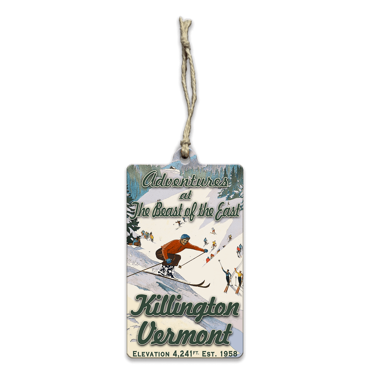 Killington Ski Adventures Wood Ornament-Killington-Killington Sports