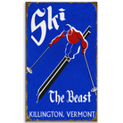 Killington Ski The Beast Metal Sign-Sapphire-Killington Sports