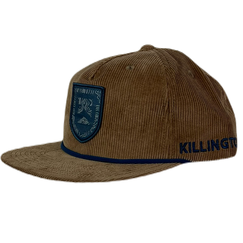 Killington Topography Shield Corduroy Rope Cap-Dark Khaki-Killington Sports