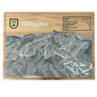 Killington Trail Map Stat Box Wooden Wall Art - Small-Killington-Killington Sports