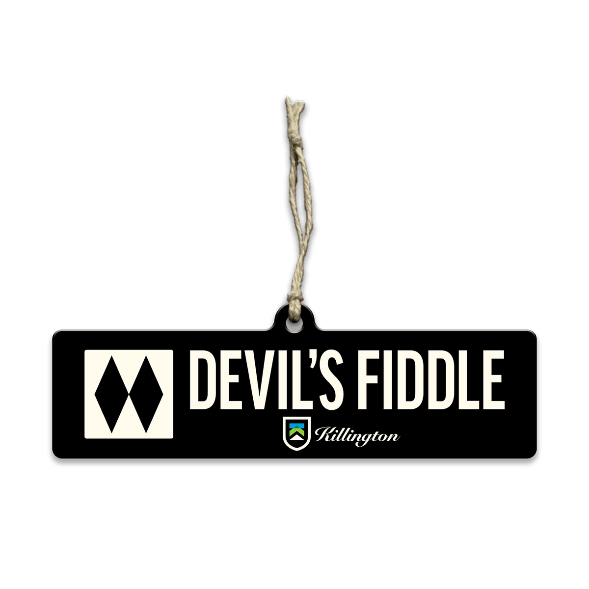 Killington Trail Sign Wood Ornament-Devil's Fiddle-Killington Sports