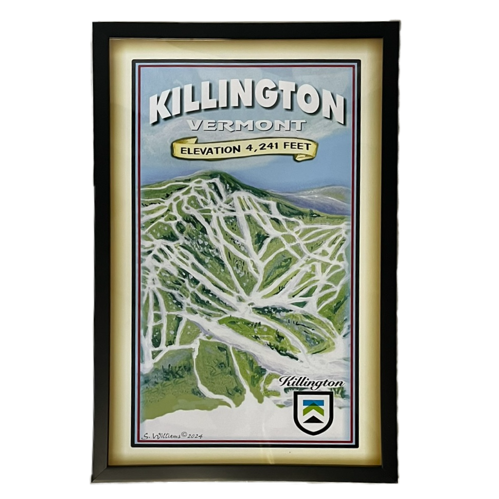 Killington Vintage Style Wall Art: '4241 Elevation-Killington Sports