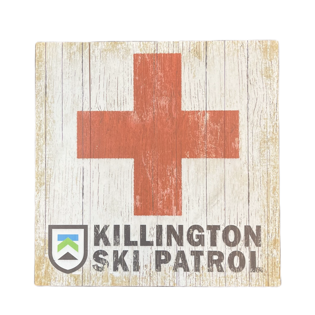 Killington Wooden Wall Art: Ski Patrol-Killington Sports