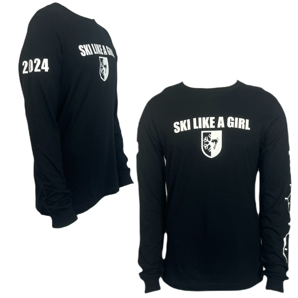 Killington World Cup Ski Like A Girl Long Sleeve Tee-Black Heather-Killington Sports