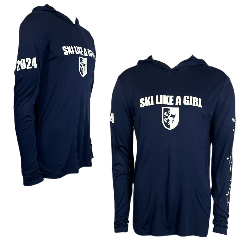 Killington World Cup Ski Like A Girl Tech Hoodie-True Navy-Killington Sports