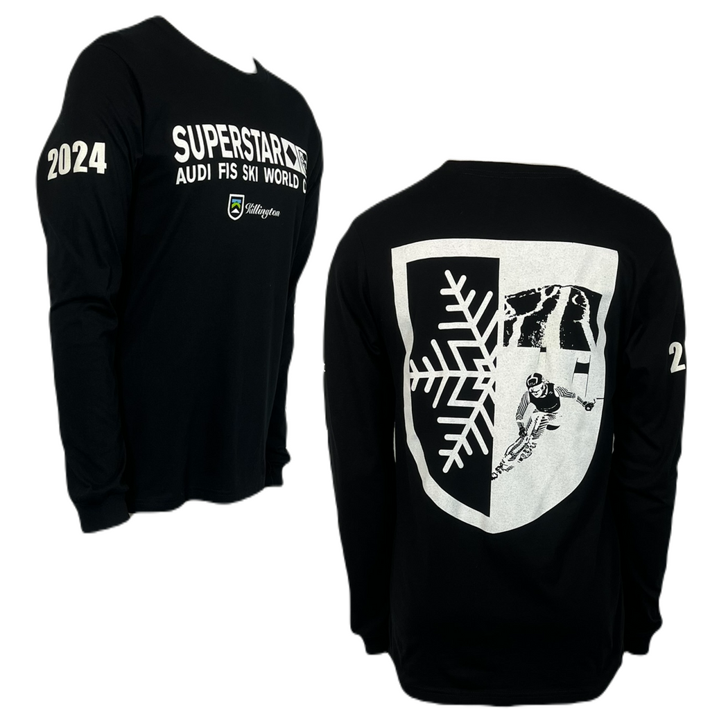 Killington World Cup Superstar 2024 Long Sleeve Tee-Solid Black Blend-Killington Sports