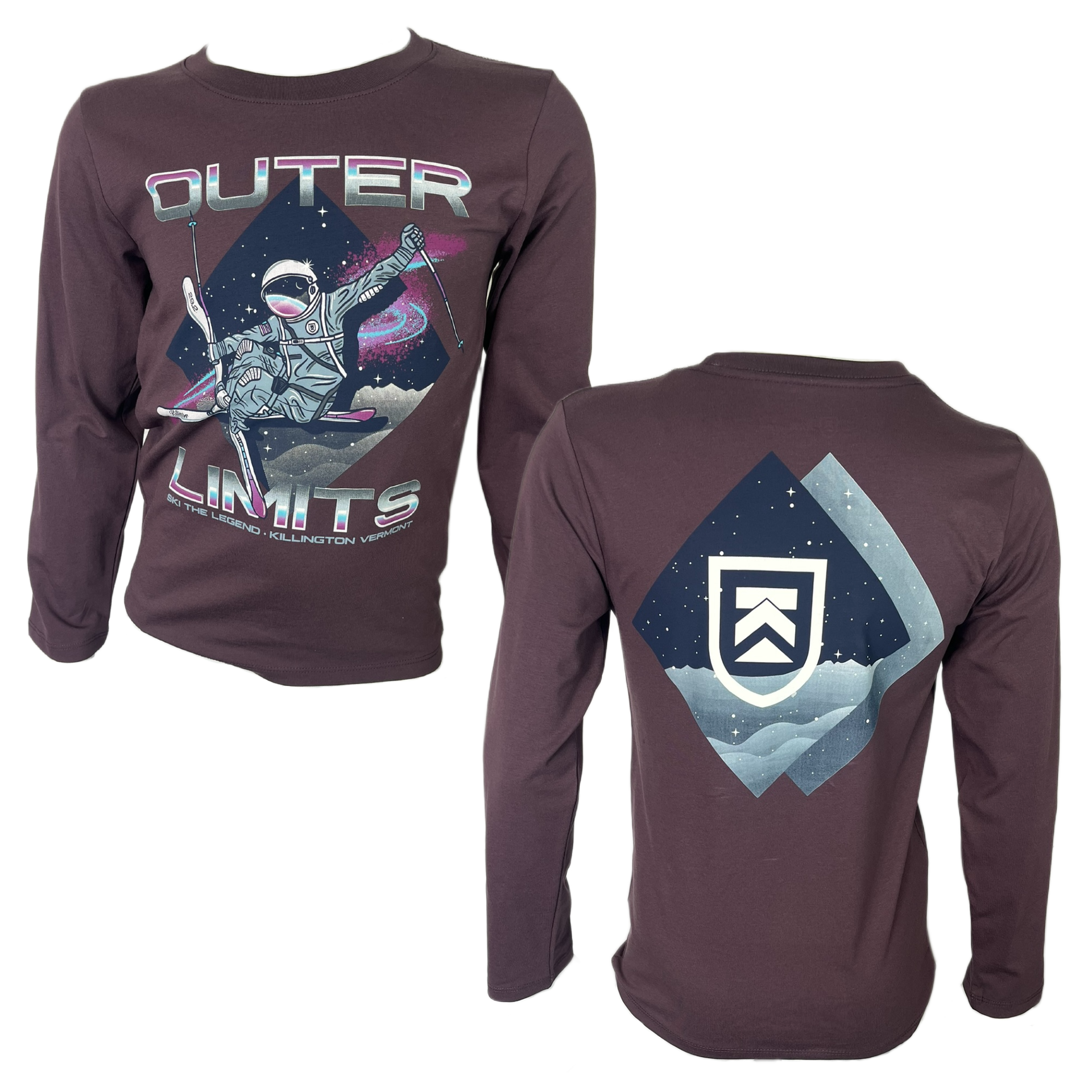 Killington Youth Outer Limits Long Sleeve Tee-Raisin-Killington Sports