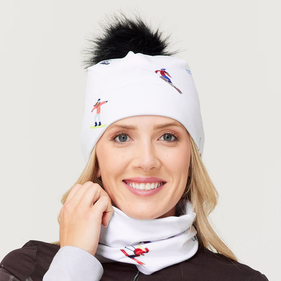 Krimson Klover Ilustrated Beanie-Multi Skiers White-Killington Sports