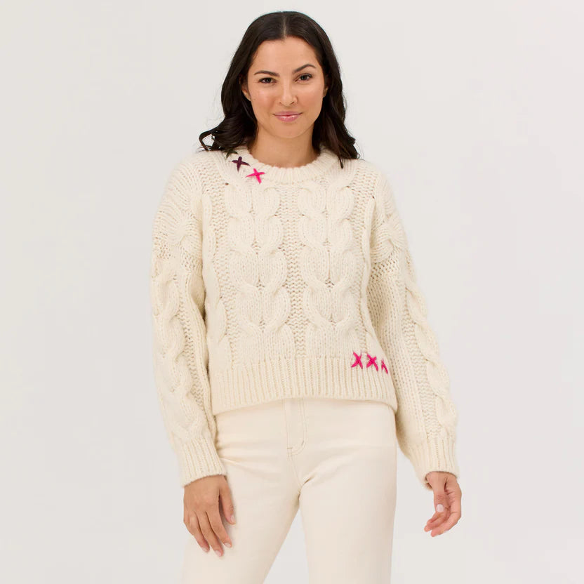 Krimson Klover Women's Frea Cable Sweater-Snow-Killington Sports