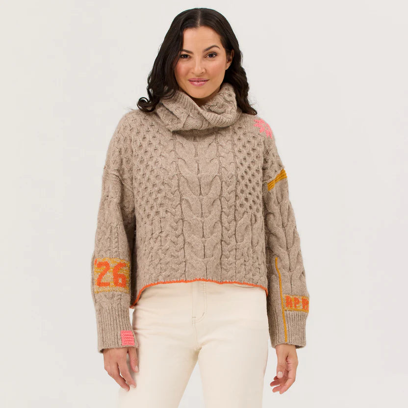 Krimson Klover Women's Freebird Turtleneck Sweater-Oat-Killington Sports