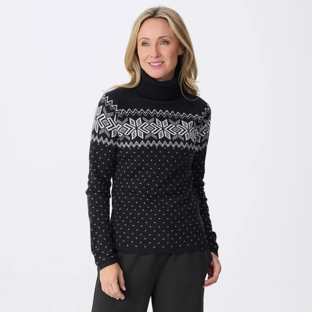 Krimson Klover Women's Sugarbush Turtleneck-Heather Black-Killington Sports