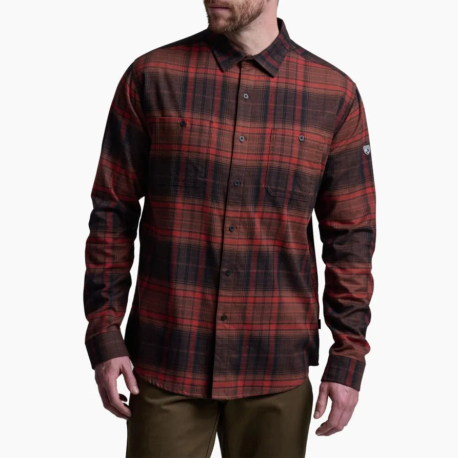 Kuhl Men's Fugitive Flannel LS-Bloodstone Red-Killington Sports