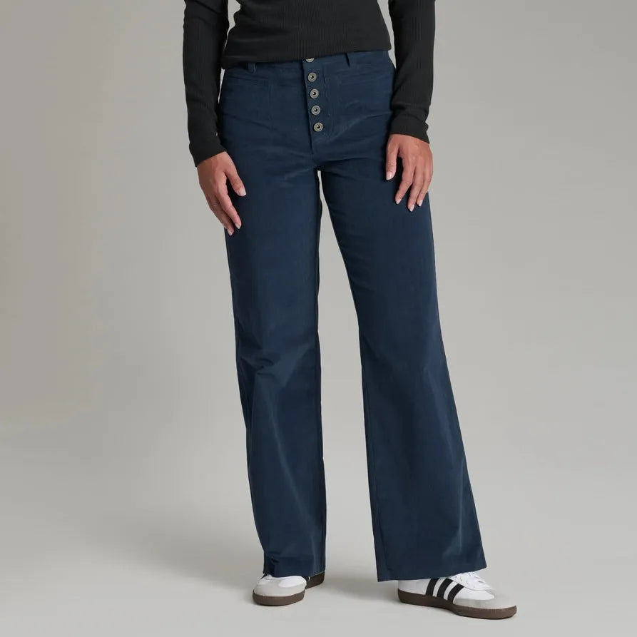 Kuhl Women's Lydia Cord Wide Leg Pant-Metal Blue-Killington Sports