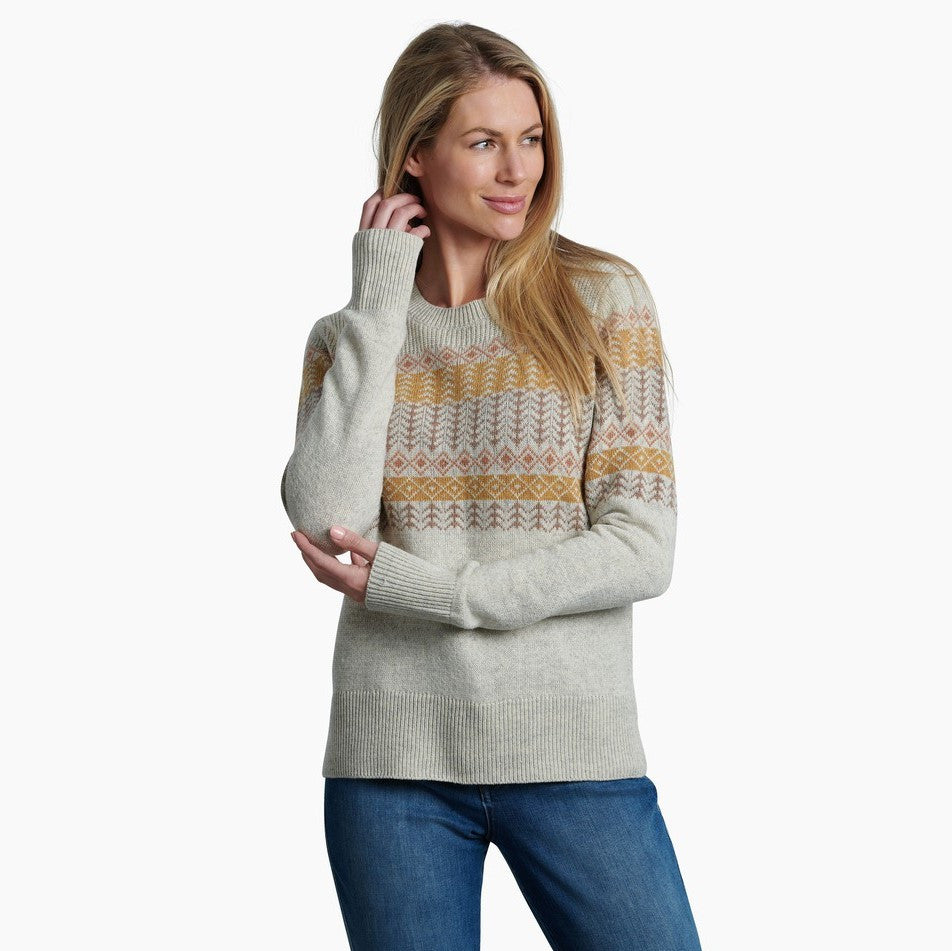 Kulywon Women's Winter Crew Neck Knitted Pullover Fleece Sweater