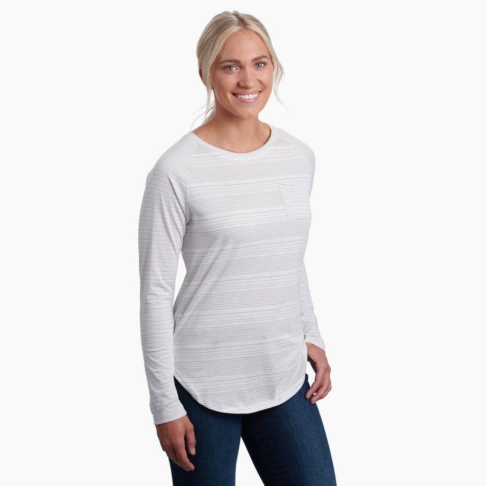 Kuhl Women's Rae Stripe Long Sleeve Shirt-Ash-Killington Sports
