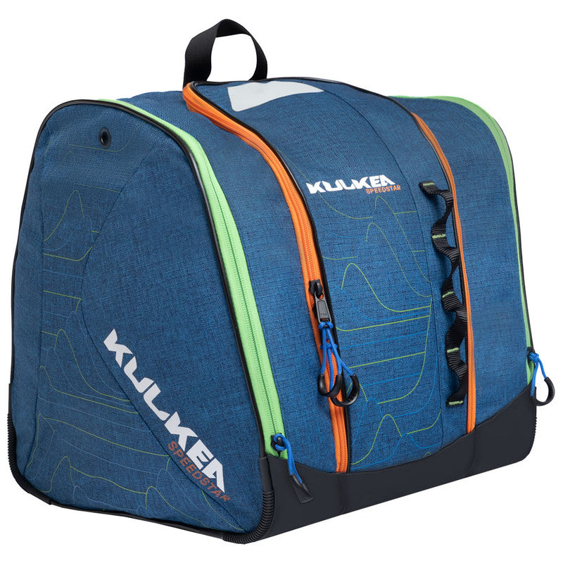 Kulkea Speed Star Kid's Boot Bag (35L)-Navy/Tangerine/Green-Killington Sports