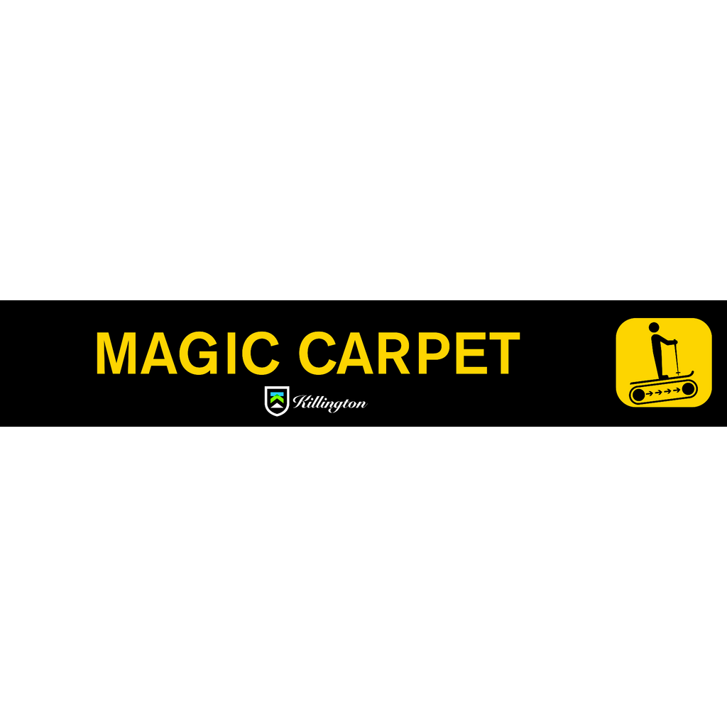Magic Carpet Lift Sign-Killington Logo-Killington Sports
