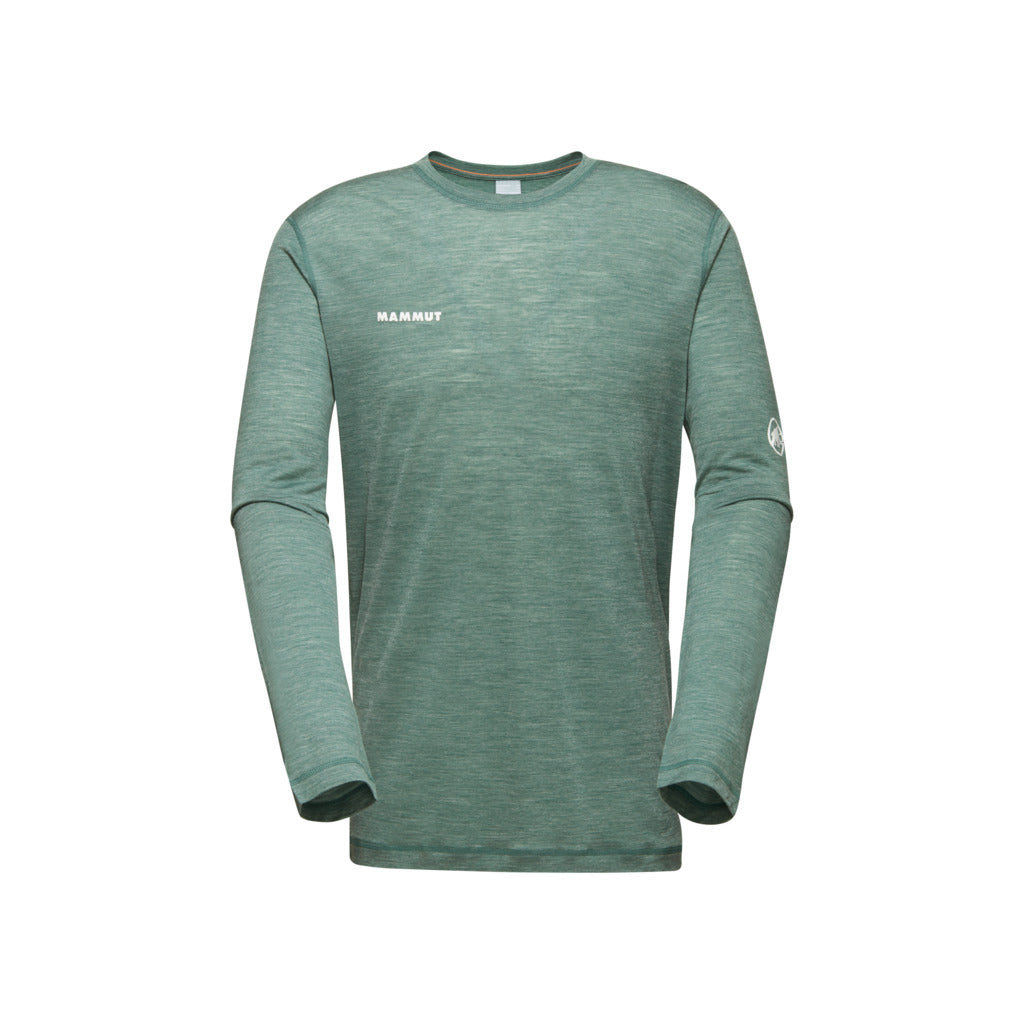 Mammut Men's Tree Wool FL Longsleeve-Dark Jade Melange-Killington Sports