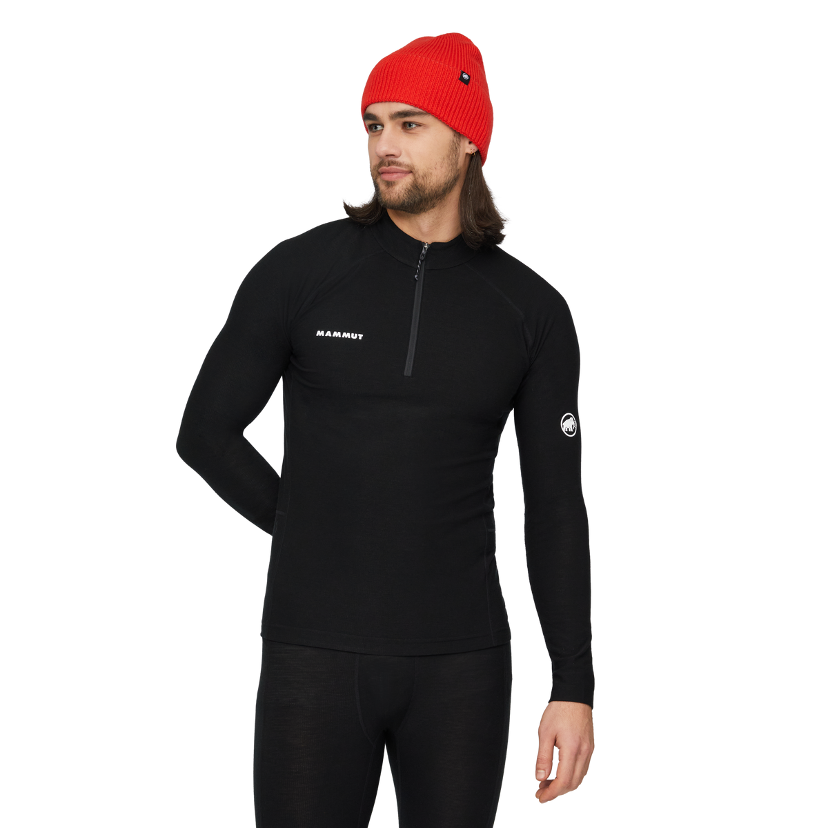 Mammut Men's Tree Wool Thermal FL Half Zip Longsleeve-Black-Killington Sports