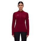 Mammut Women's Aenergy ML Half Zip Pull-Blood Red-Killington Sports