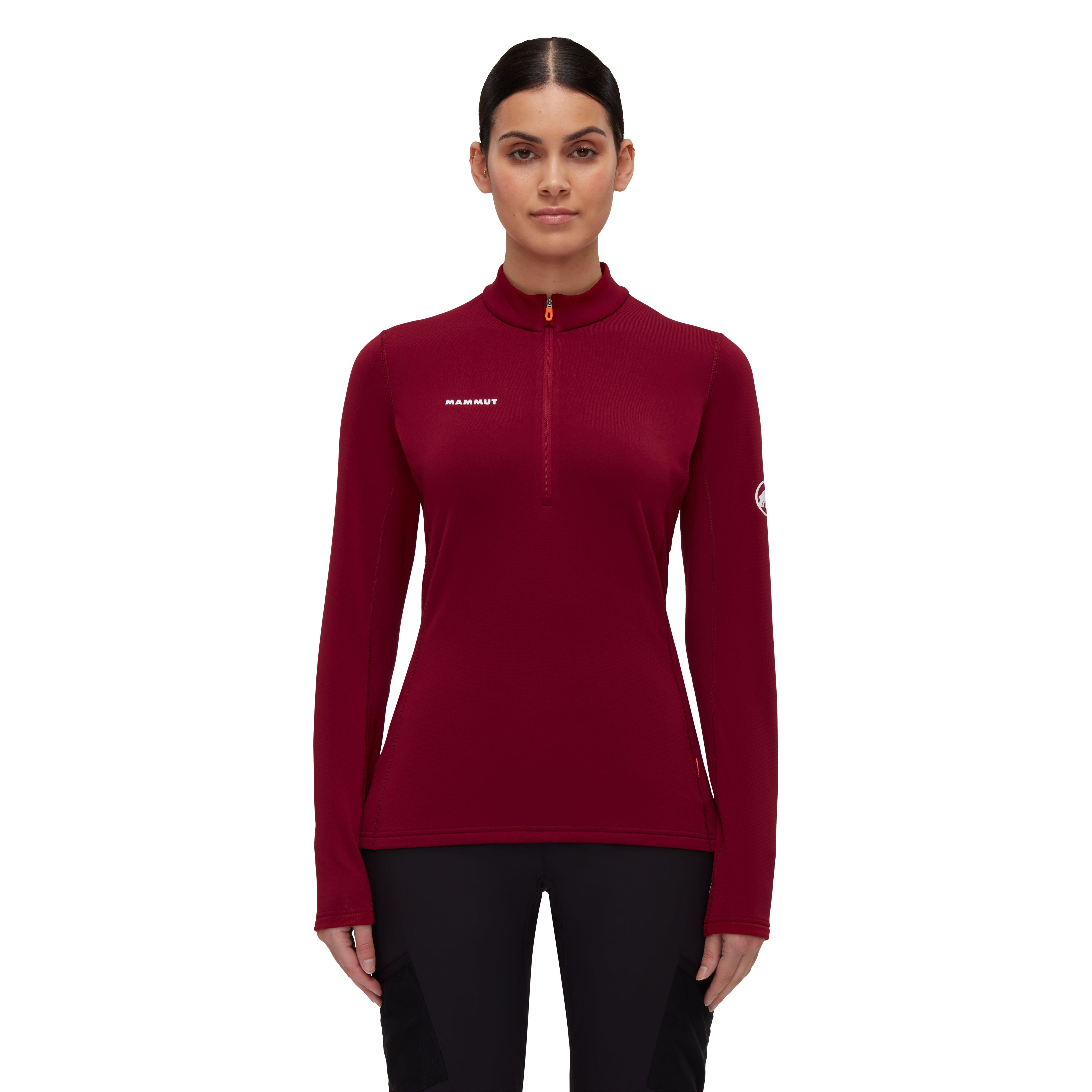 Mammut Women's Aenergy ML Half Zip Pull-Blood Red-Killington Sports