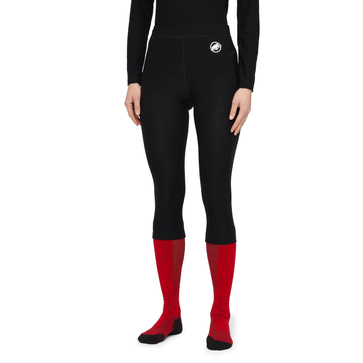 Mammut Women's Tree Wool Thermal FL 3/4 Tights-Black-Killington Sports