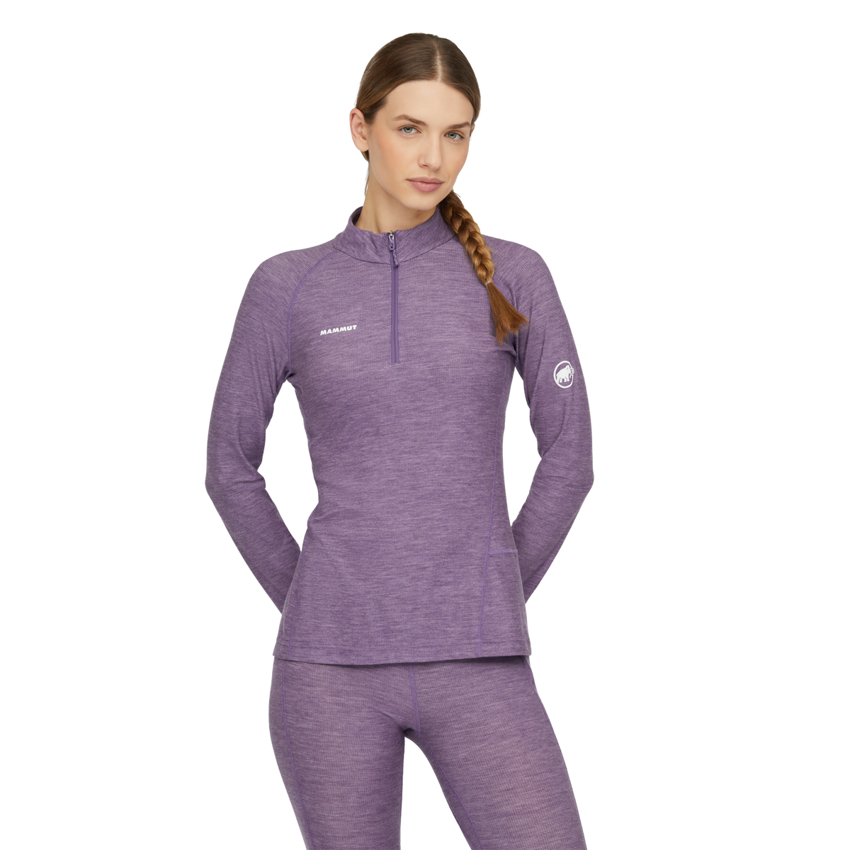 Mammut Women's Tree Wool Thermal FL Half Zip Longsleeve-Paloja Melange-Killington Sports