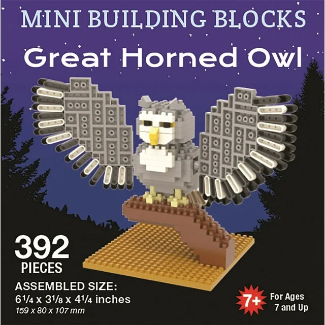 Mini Building Blocks-Great Horned Owl-Killington Sports