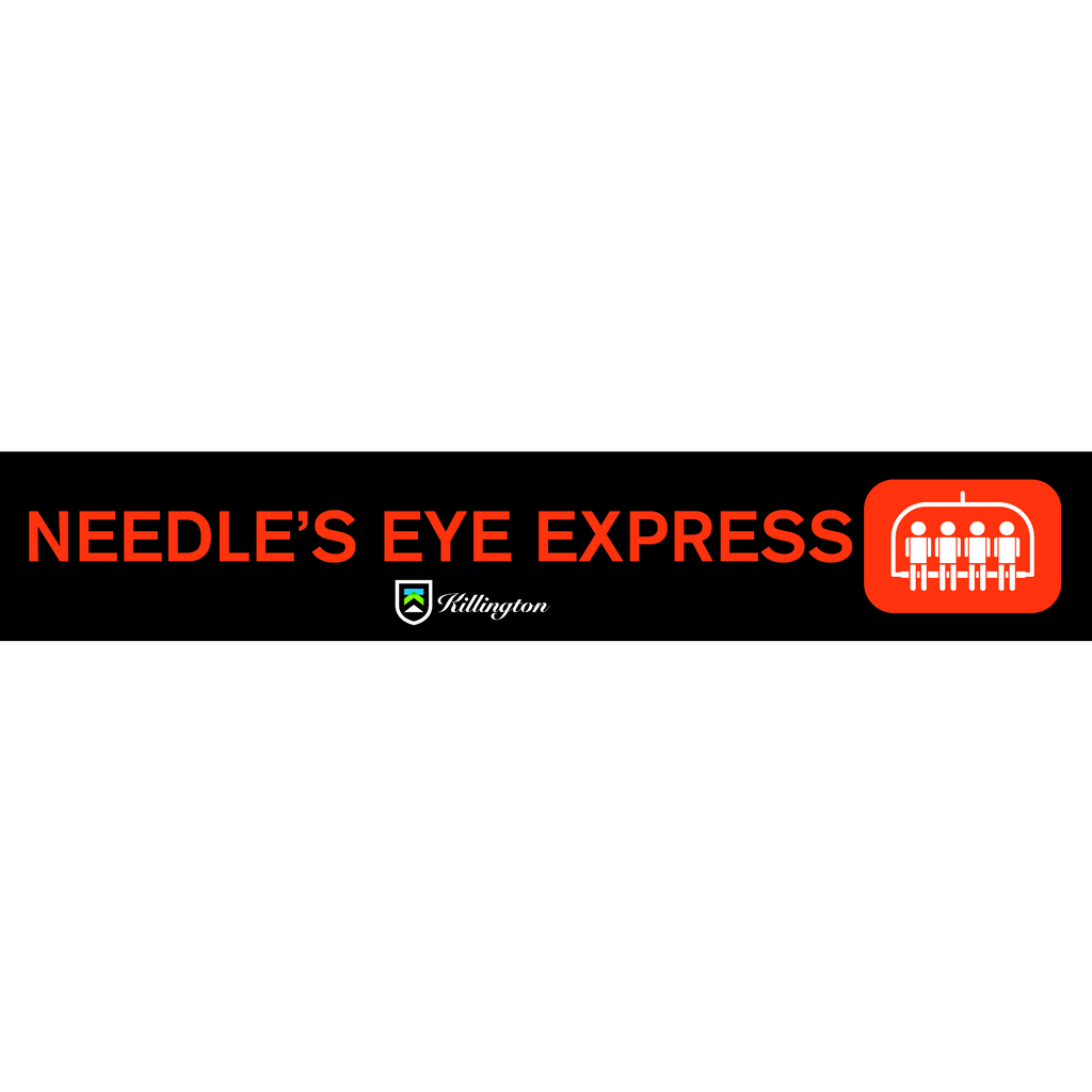 Needles Eye Express Chair Lift Sign-Killington Logo-Killington Sports