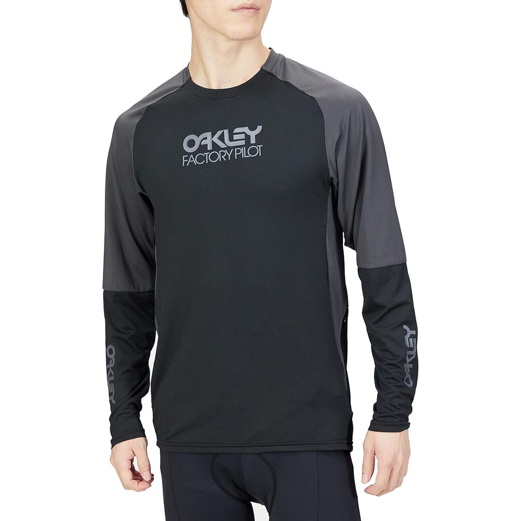 Oakley Men's Factory Pilot Mtb Longsleeve Jersey II-Black/Forged Iron-Killington Sports