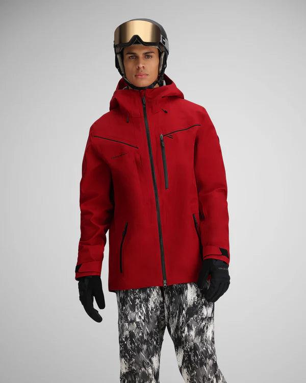 Obermeyer Men's Foraker Shell Jacket-Rustic Red-Killington Sports