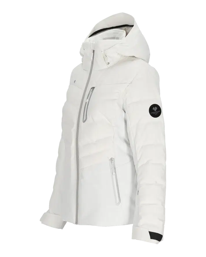 Obermeyer Women's Cosima Down Jacket-White-Killington Sports