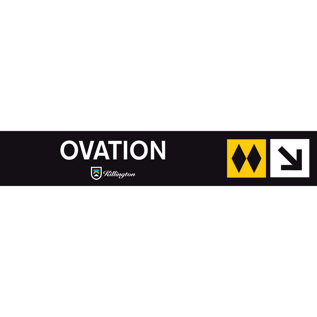 Ovation Trail Sign-Killington Logo-Killington Sports