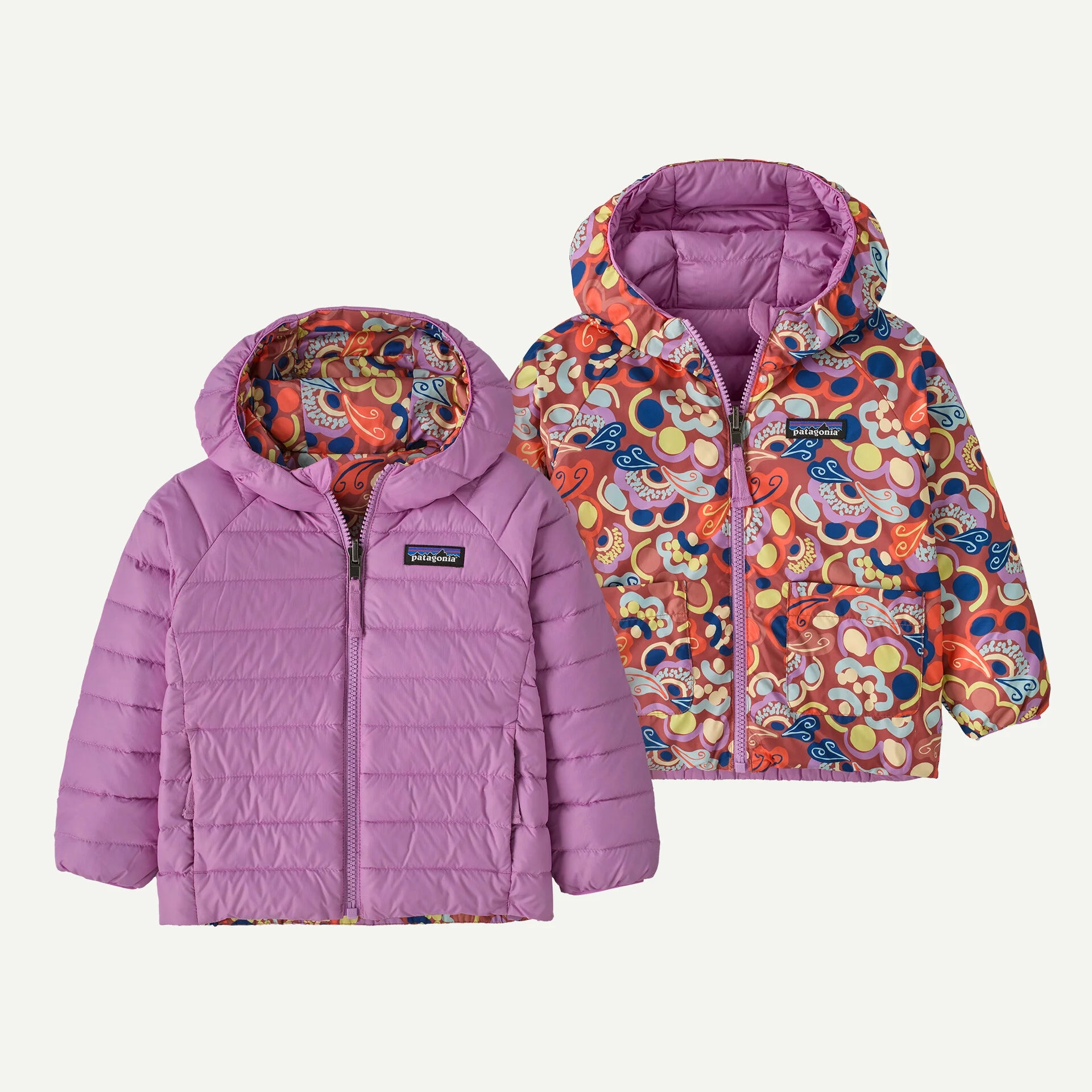 Patagonia Baby Reversible Down Sweater™ Hoody-River River: Potters Red-Killington Sports