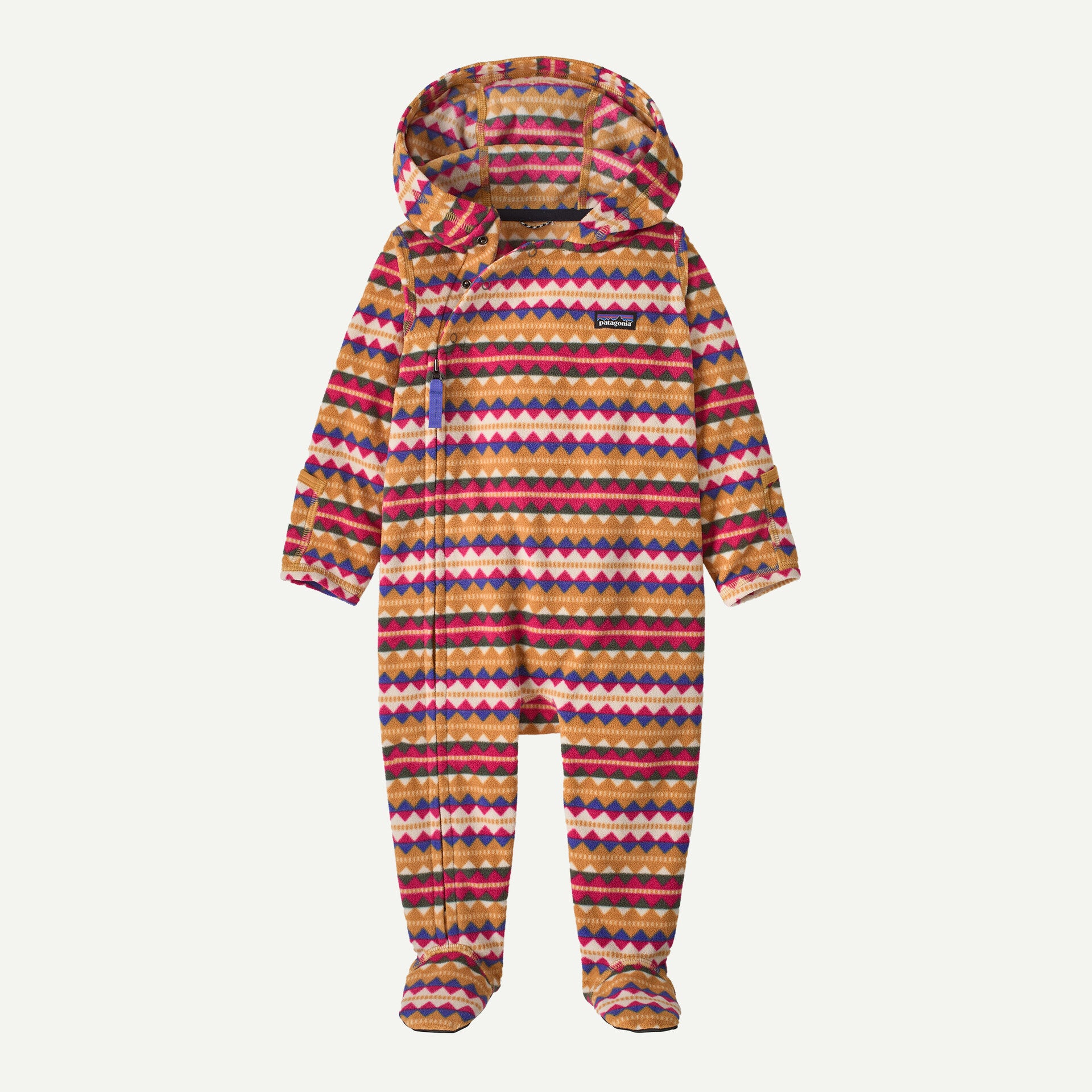 Patagonia Infant Micro D Bunting-Diamond Stripe: Rutabaga White-Killington Sports