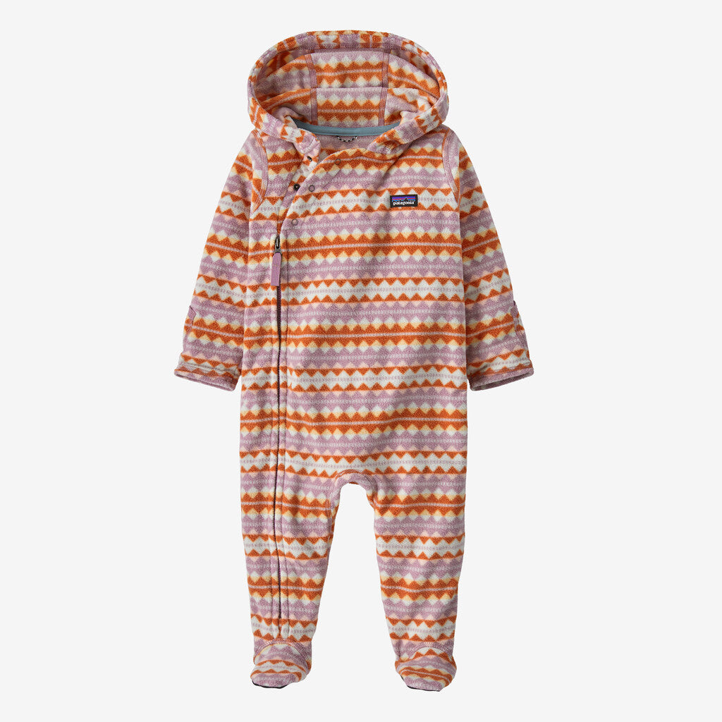 Patagonia Infant Micro D® Fleece Bunting-Diamond Stripe: Stormy Mauve-Killington Sports