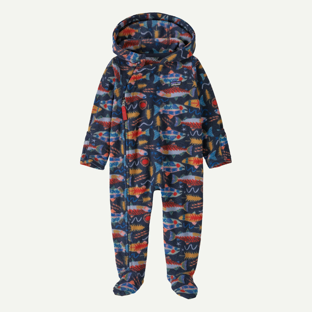 Patagonia Infant Micro D® Fleece Bunting-Salmon Energy: New Navy-Killington Sports