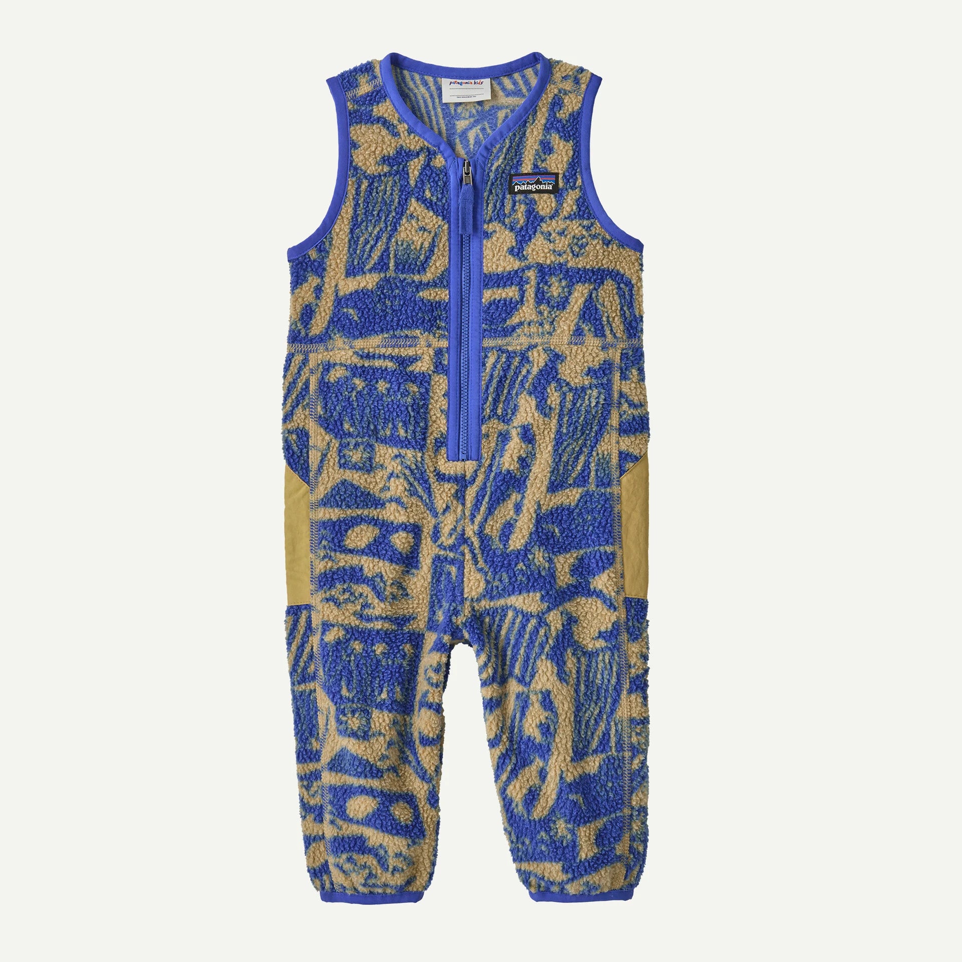 Patagonia Infant Shearling Overalls-Snowmelt Blue-Killington Sports