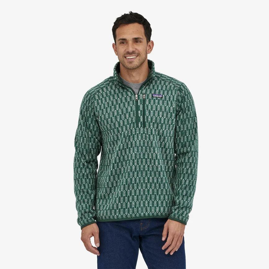 Patagonia Men's Better Sweater 1/4 Zip-Pine Knit : Northern Green-Killington Sports