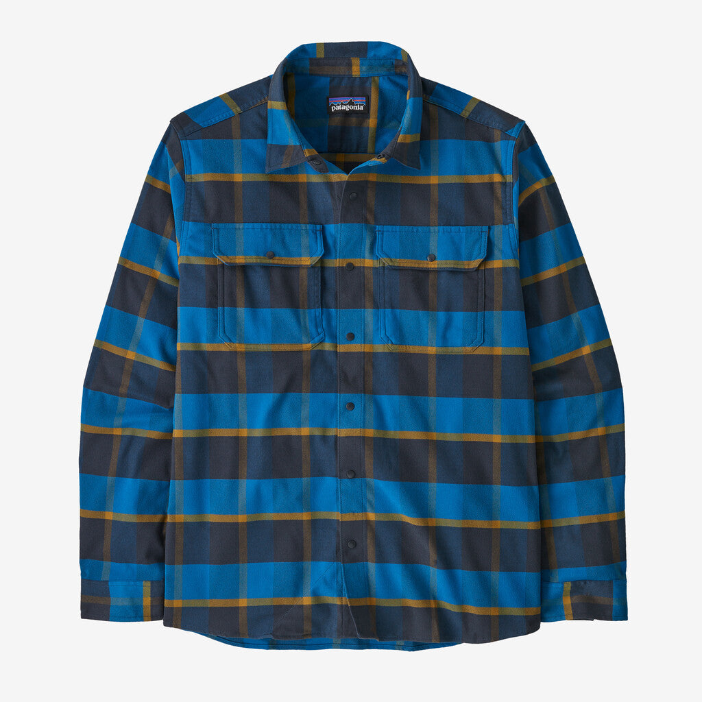 Patagonia Men's Canyonite Flannel Shirt-Cliff's Edge: Endless Blue-Killington Sports