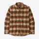 Patagonia Men's Canyonite Flannel Shirt-Cliff's Edge: Molasses Brown-Killington Sports