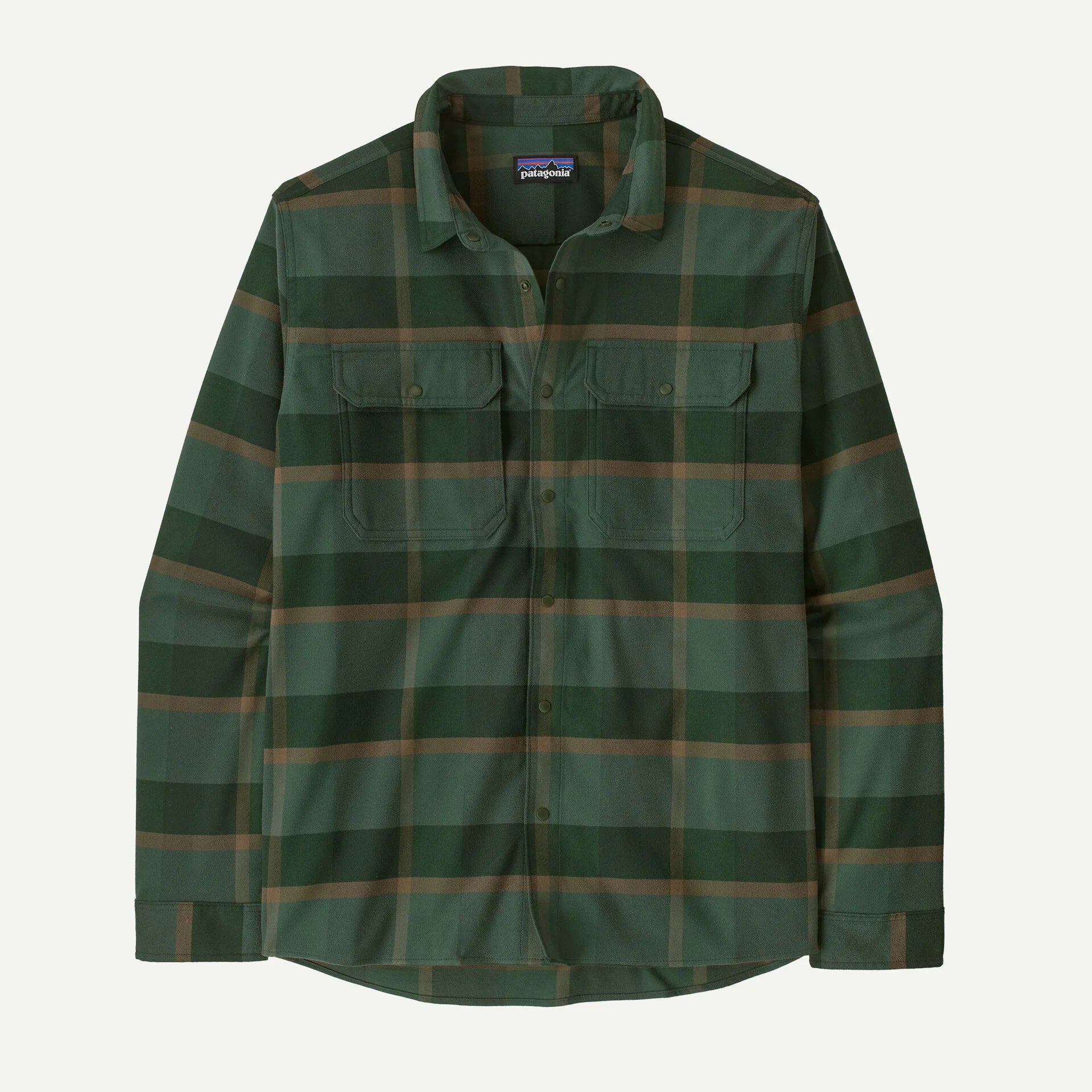 Patagonia Men's Canyonite Flannel Shirt-Road Trip: Treeline Green-Killington Sports