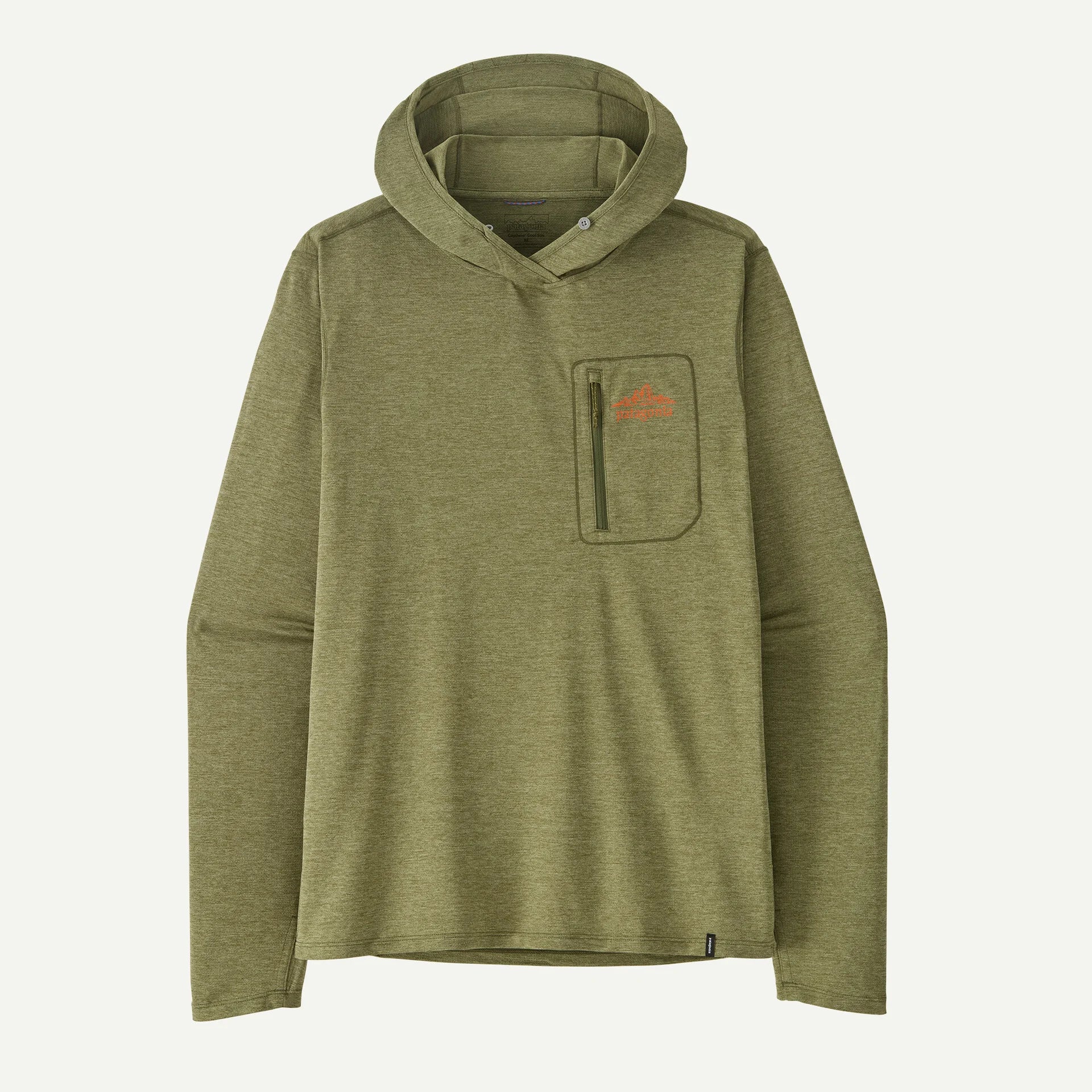 Patagonia Men's Capilene® Cool Sun Hoody - Cloud Crag Crest-Caper Green - Buckhorn Green X-Dye-Killington Sports