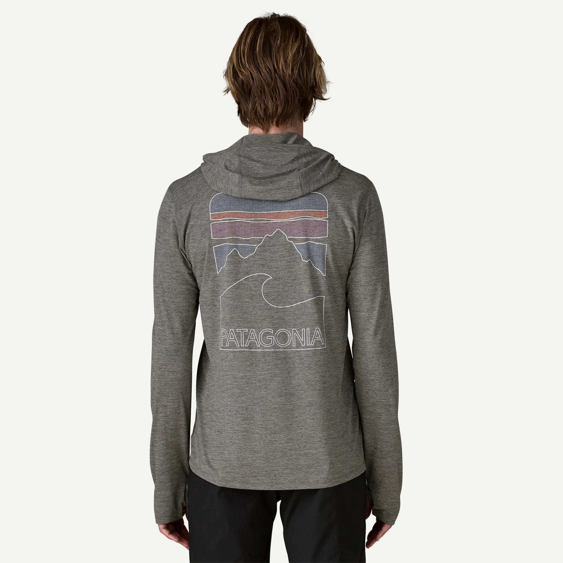 Patagonia Men's Capilene® Cool Sun Hoody - Peak Visions-Forge Grey - Noble Grey X-Dye-Killington Sports