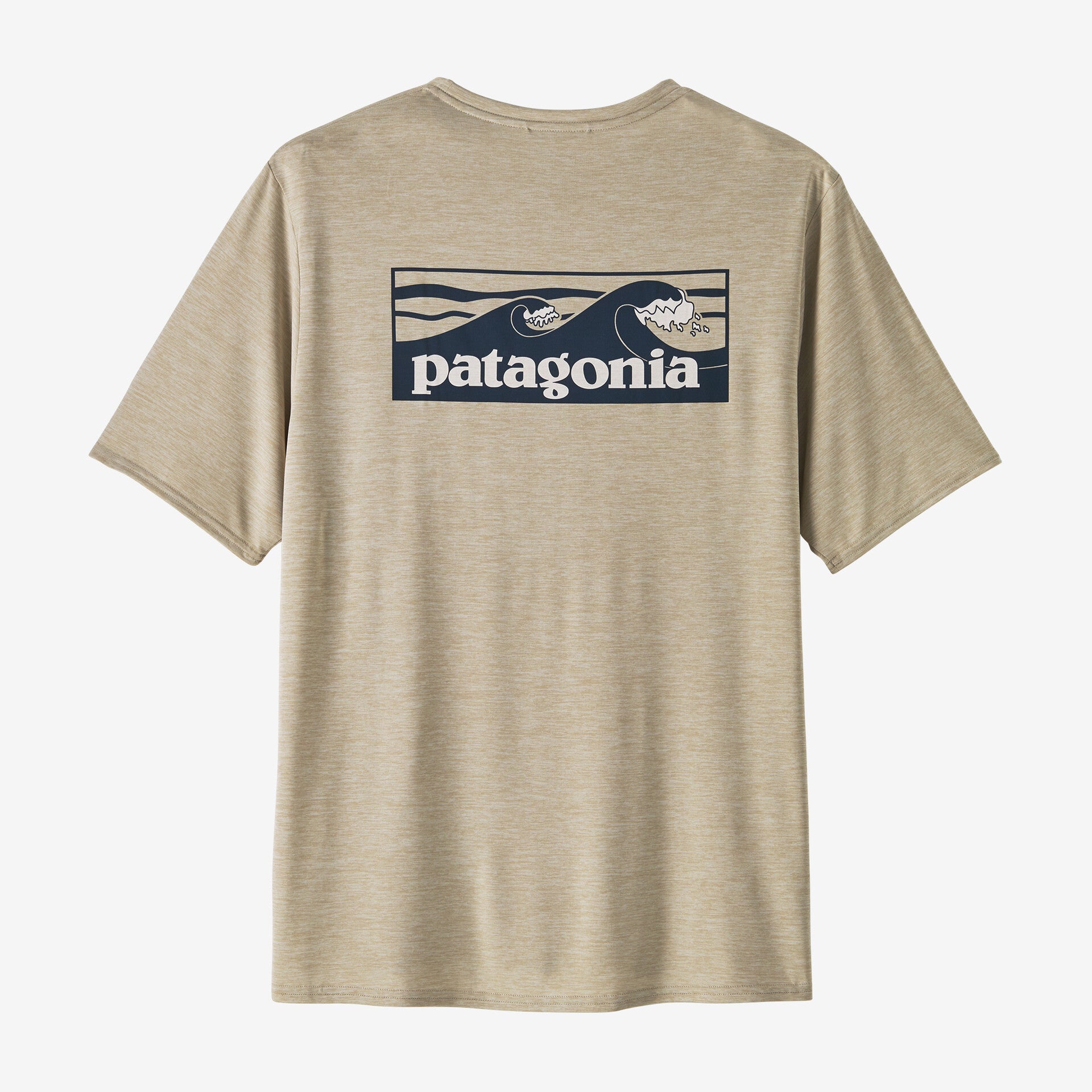 Patagonia Men's Capilene® Cool Daily Graphic Shirt - Waters-Boardshort Logo Tones: Pumice X-Dye-Killington Sports